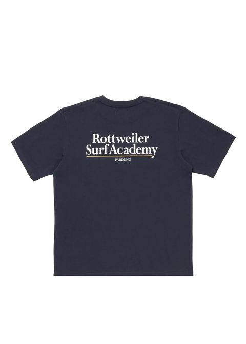 R9 SURF ACADEMY SS TEE (NAVY) /  オリジナル ロゴプリント Tシャツ