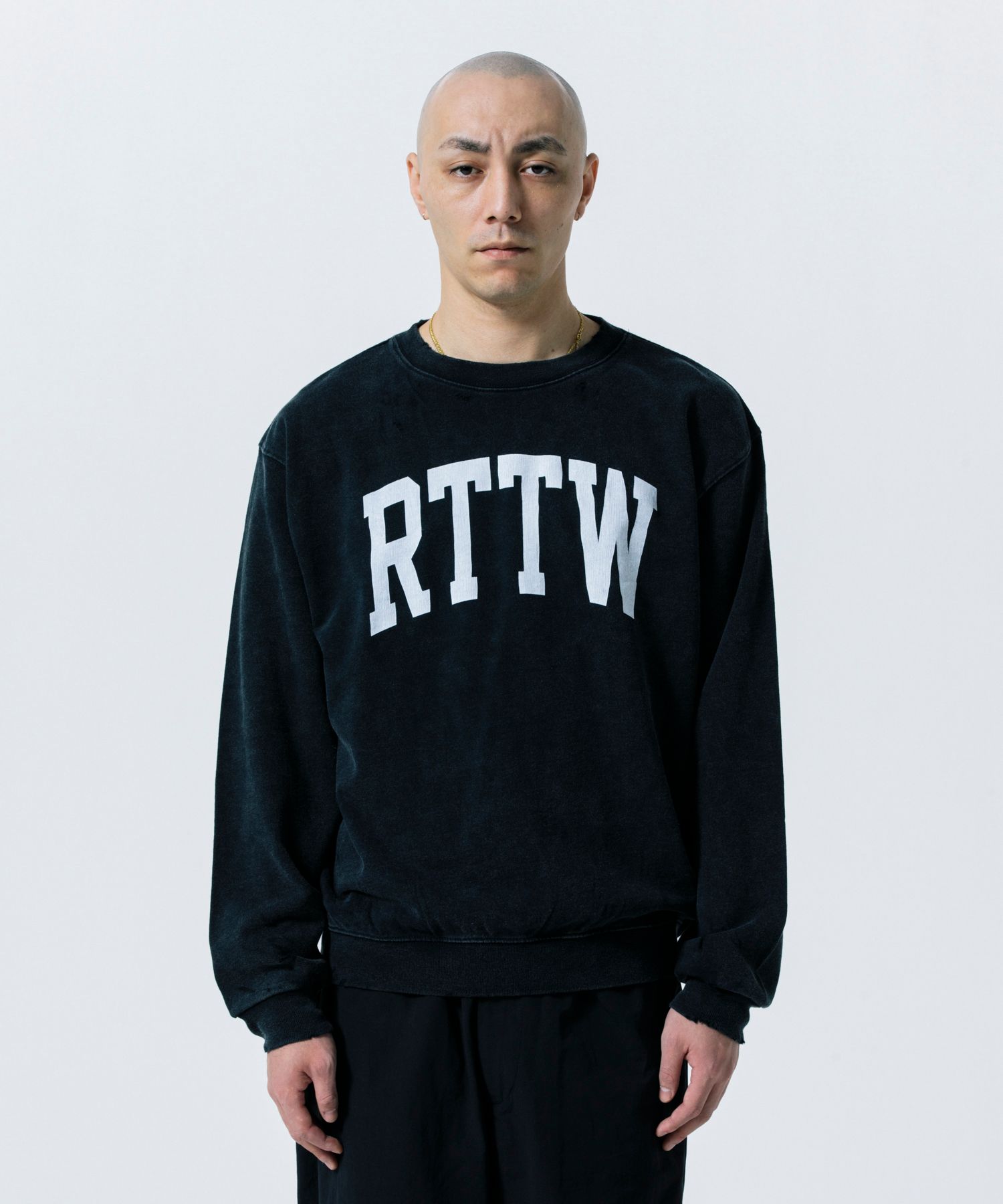 RTTW SWEATER (BLACK) / ピグメント スウェット