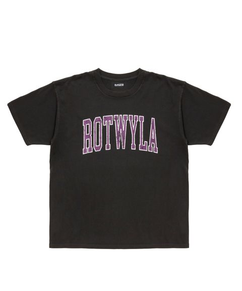 ROT TEE (PURPLE) / カレッジ ロゴ プリント Tシャツ