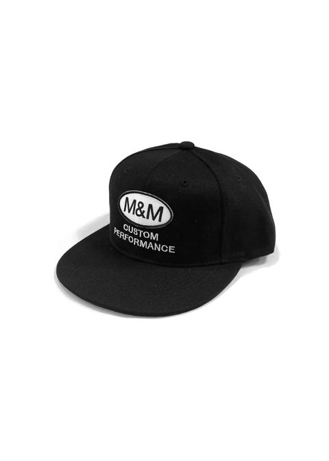 Flat Visor Cap (BLACK) / ロゴ ワッペン ベースボール キャップ