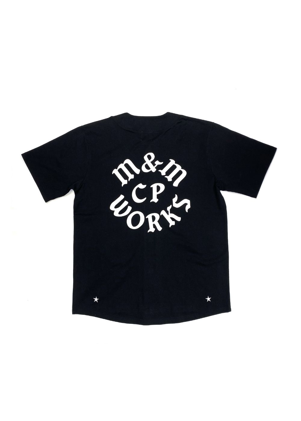 COTTON BASEBALL SHIRT (BLACK) / コットン天竺 ベースボール シャツ