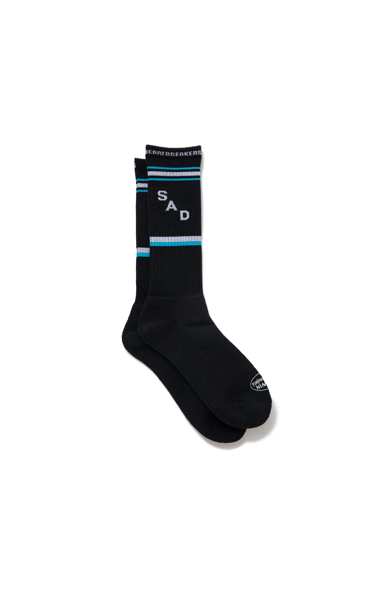 【ラスト1点】2 Pcs JACQUARD SOCKS "LARRY" (ORANGE) / 2パック ラインソックス