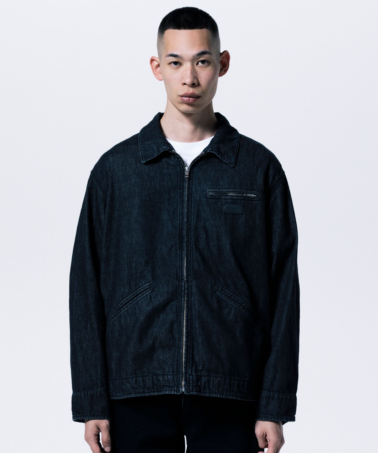 R9 ZIP DENIM JACKET (BLACK) / ジップ デニム ジャケット