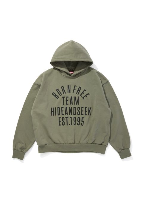 College Hooded Sweat Shirt (OLIVE DRAB) / オリジナル セットアップスウェット パーカー / セットアップ可能