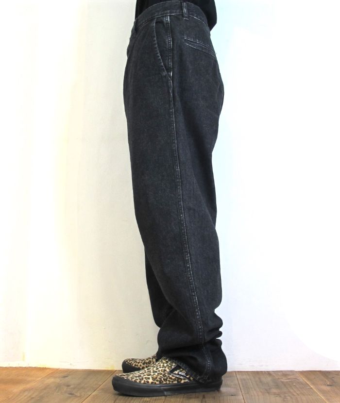 WTNB. Wide Tapered Work PS (BKC) / 渡辺康裕 コラボレーション ワイドデニム ワークパンツ