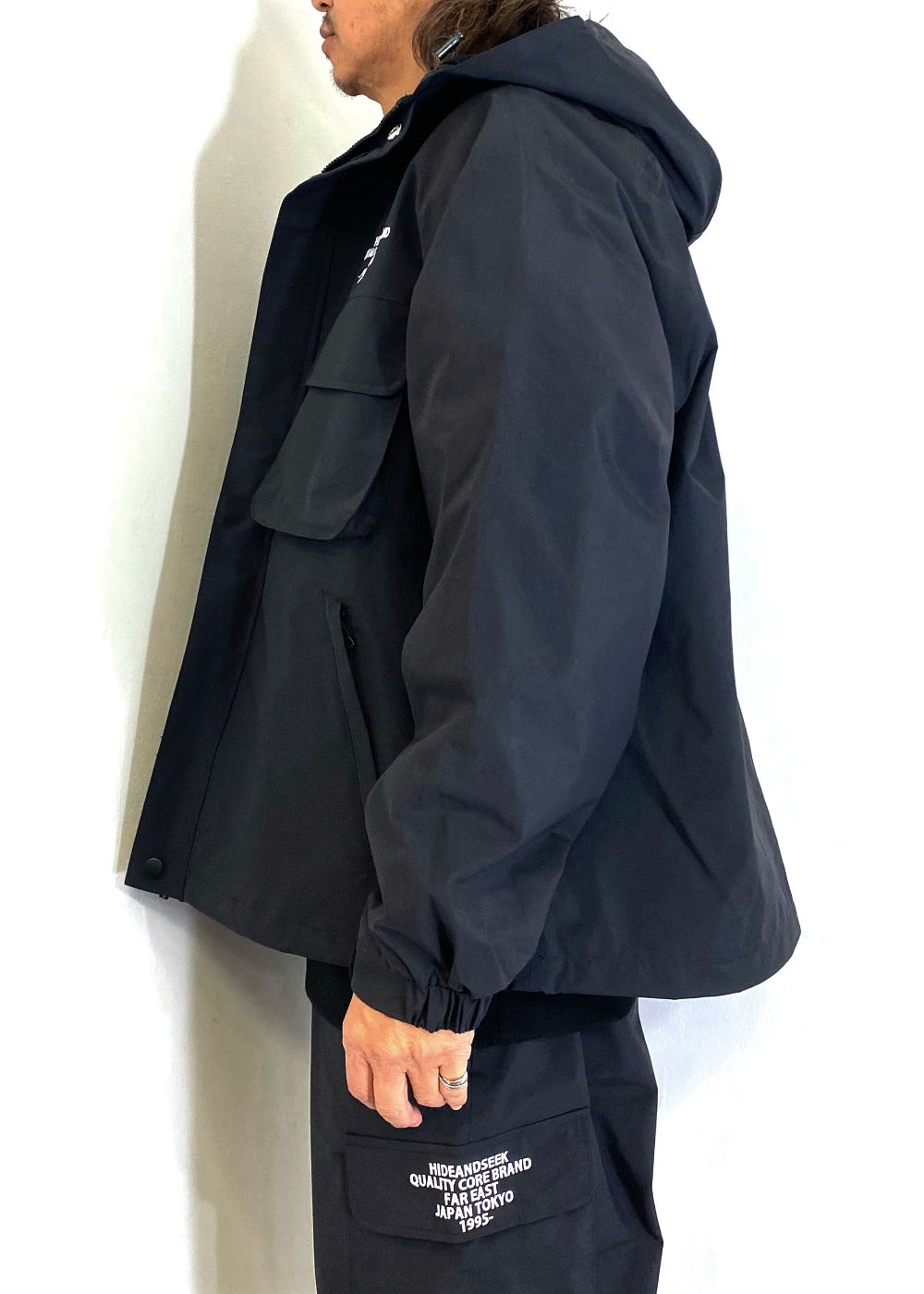 Nylon Mountain Jacket (BLACK) / ナイロン マウンテン パーカー / セットアップ可能