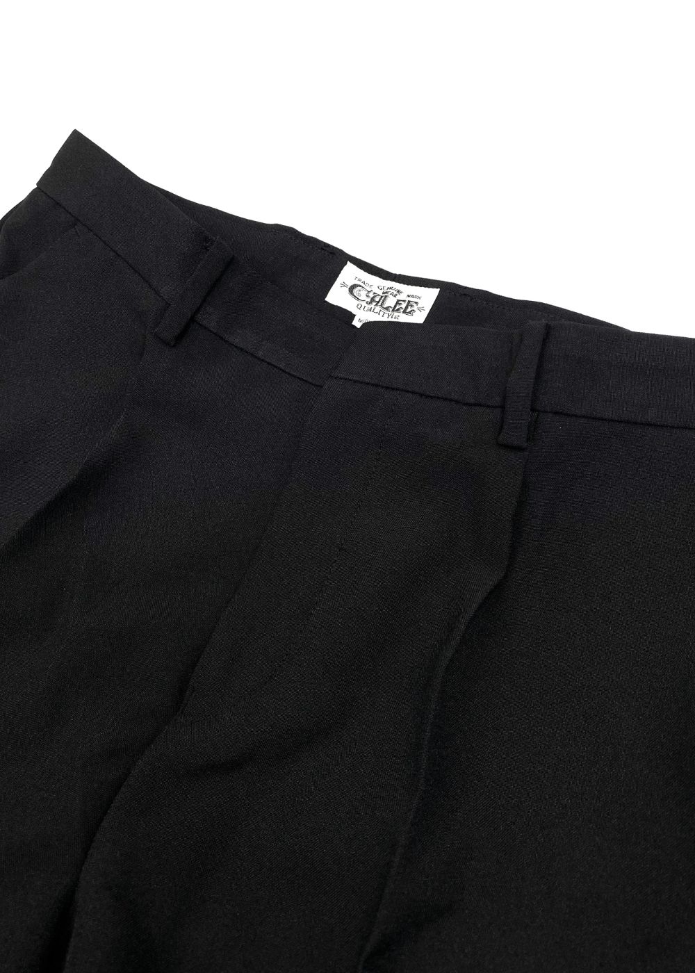 VINTAGE TYPE CROPPED SLACKS (BLACK) / オリジナル クロップド スラックス