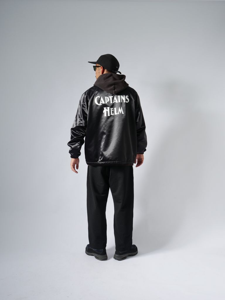 CAPTAINS HELM - LOGO COACH JACKET (BLACK) / ロゴプリント コーチ  