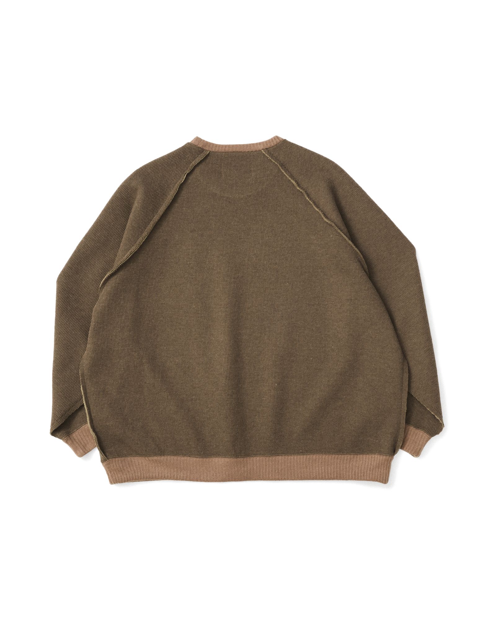 TEAR KNIT (BROWN) / クルーネック リブニット