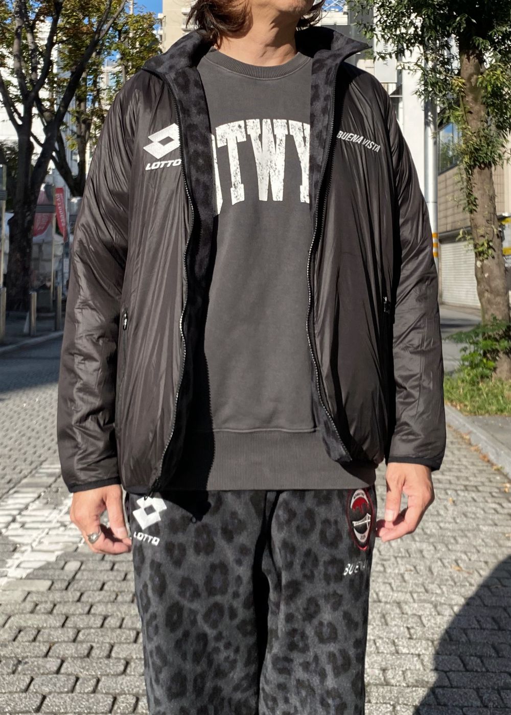 【LOTTO × BUENA VISTA】Boa fleece jacket (GRAY) / ロット コラボ セットアップ フリース ジャケット