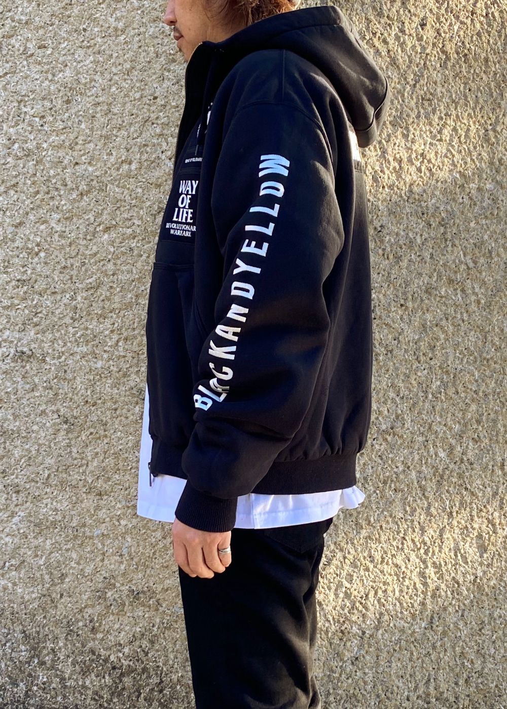 BOA HOODIE (BLACK) / ボア ライナー スウェット パーカー