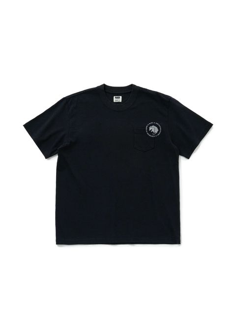 CIRCLE POCKET TEE BACK PRINT (BLACK) / サークルロゴ ポケット Tシャツ
