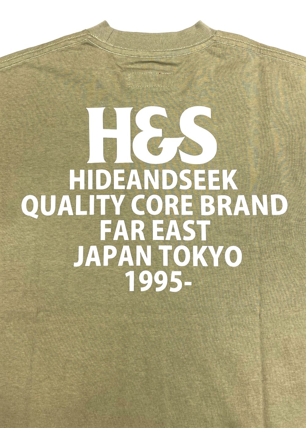 H&S S/S Tee (BEIGE) / オリジナル ロゴ プリント ショート スリーブ Tシャツ