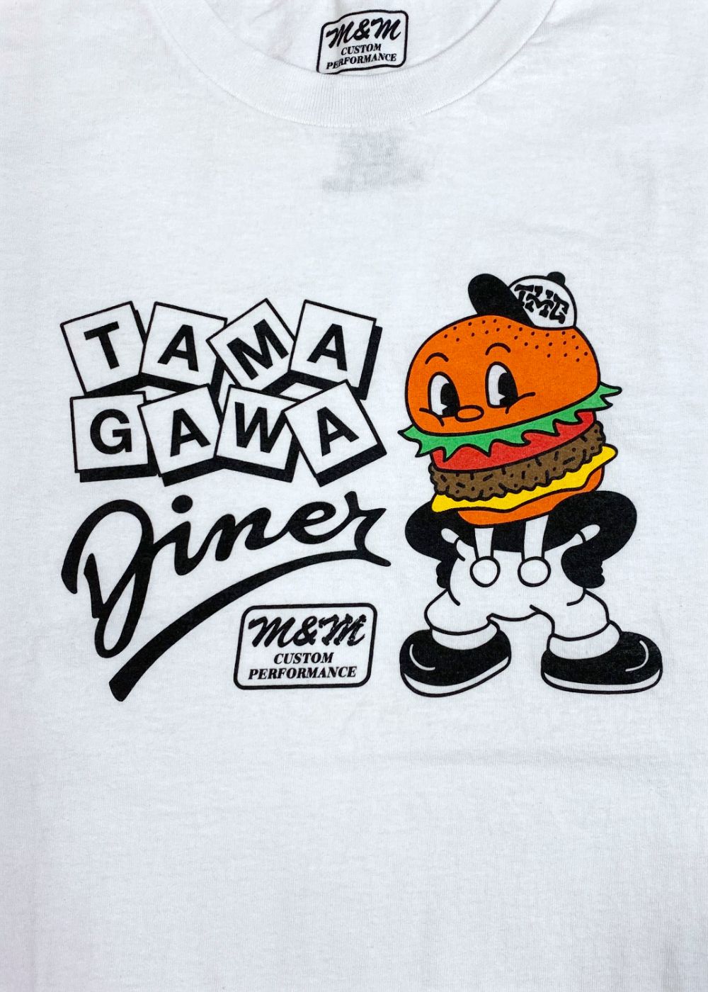 M&M CUSTOM PERFORMANCE - ×TAMAGAWA DINER ×MASSES PRINT T