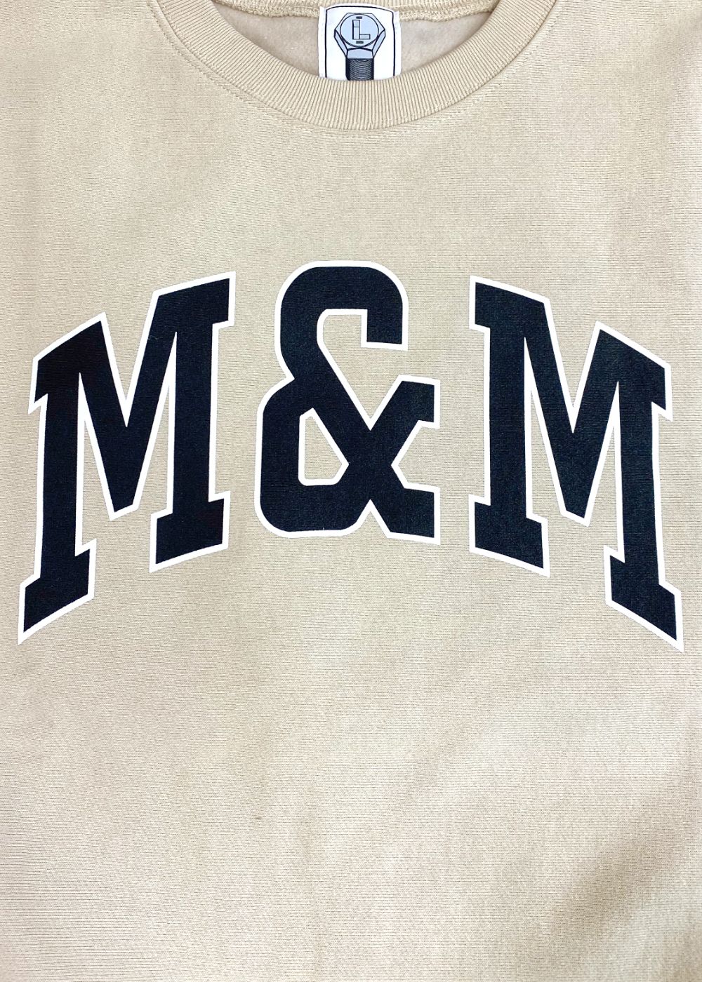 M&M CUSTOM PERFORMANCE - HEAVY SWEAT (S.BEIGE) / ロゴ プリント