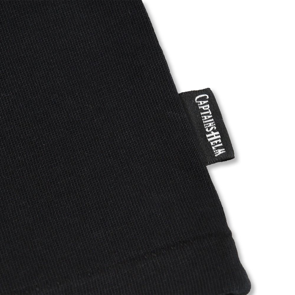 HELM FADE LOGO TEE (WASHED BLACK) / ロゴ プリント Tシャツ