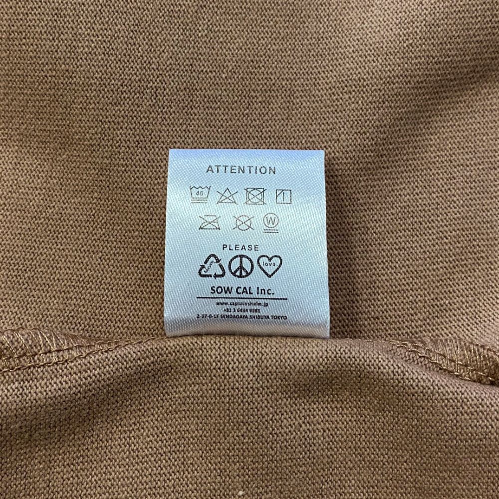【ラスト1点】LOGO&MASK TEE (BEIGE) / ロゴ&マスク プリントTee