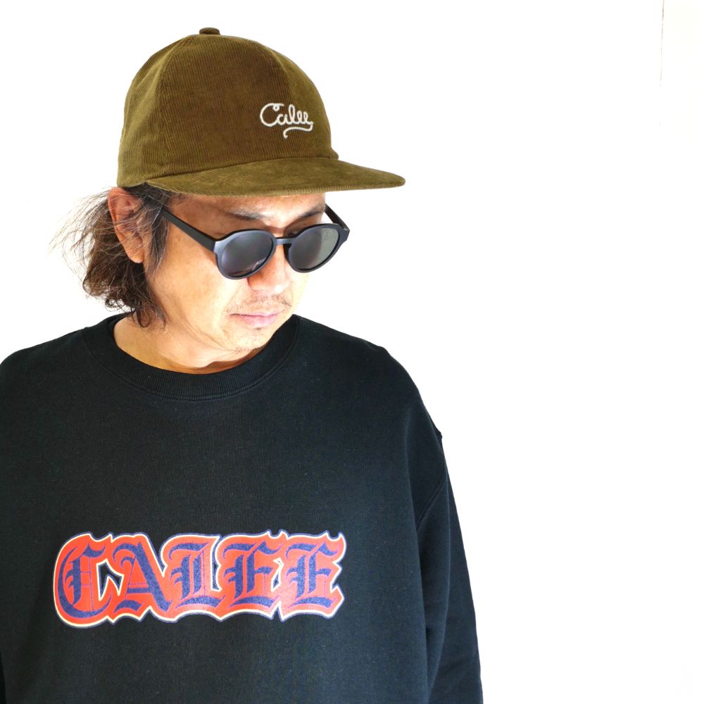 【ラスト1点】13w CORDUROY CALEE LOGO CAP (BROWN) / オリジナル ロゴ刺繍 コーデュロイ キャップ