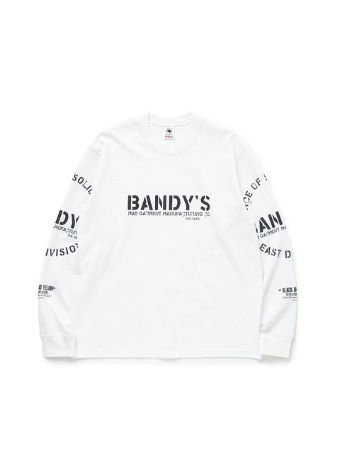 STAMP LOGO L/S TEE (WHITE) / スタンプロゴ ロング Tシャツ