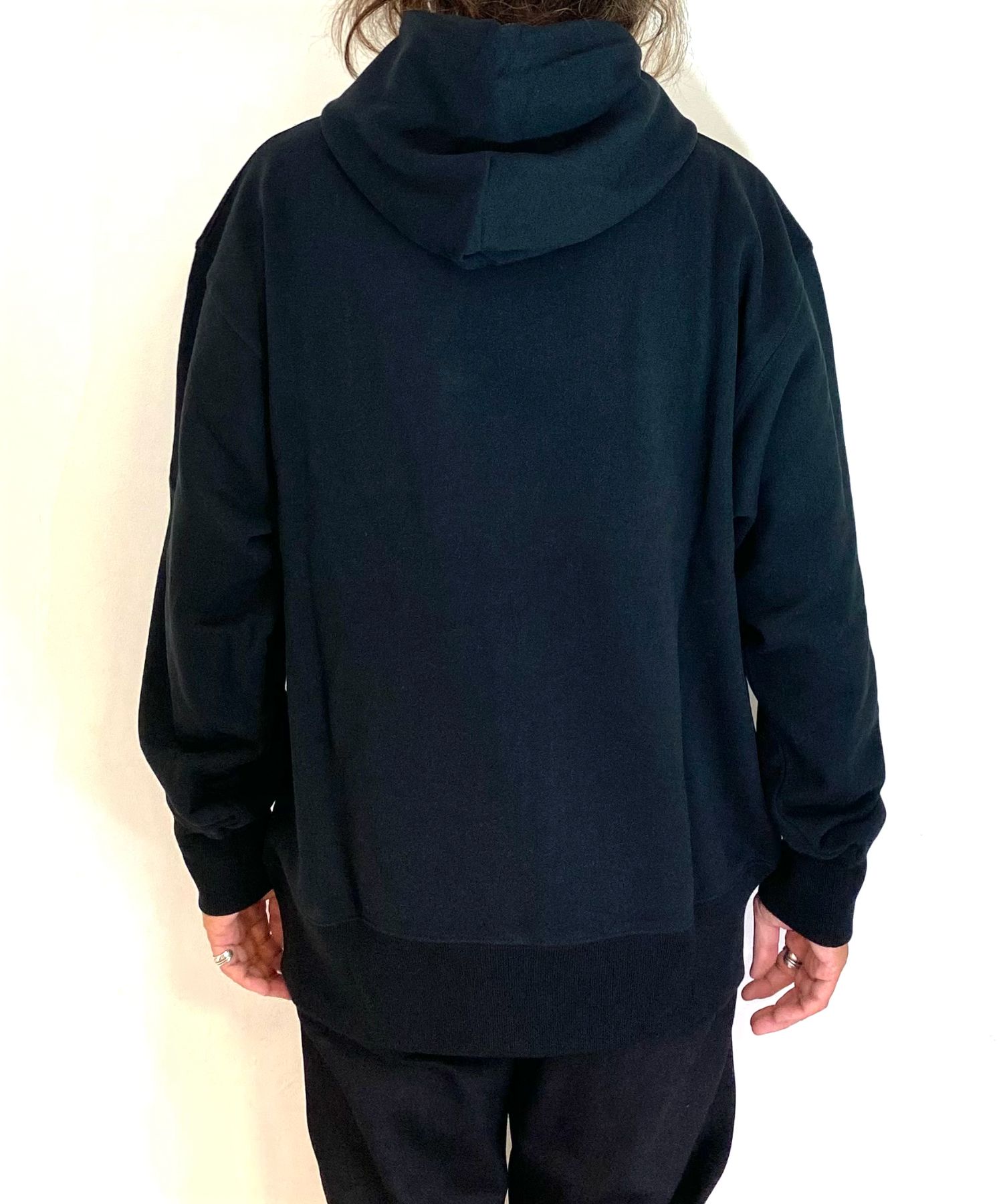 【ラスト1点】BD XXL PARKA (BLACK) / プリント スウェットパーカー
