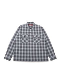 Ombre Check L/S Shirt (BLACK) / オンブレチェック シャツ