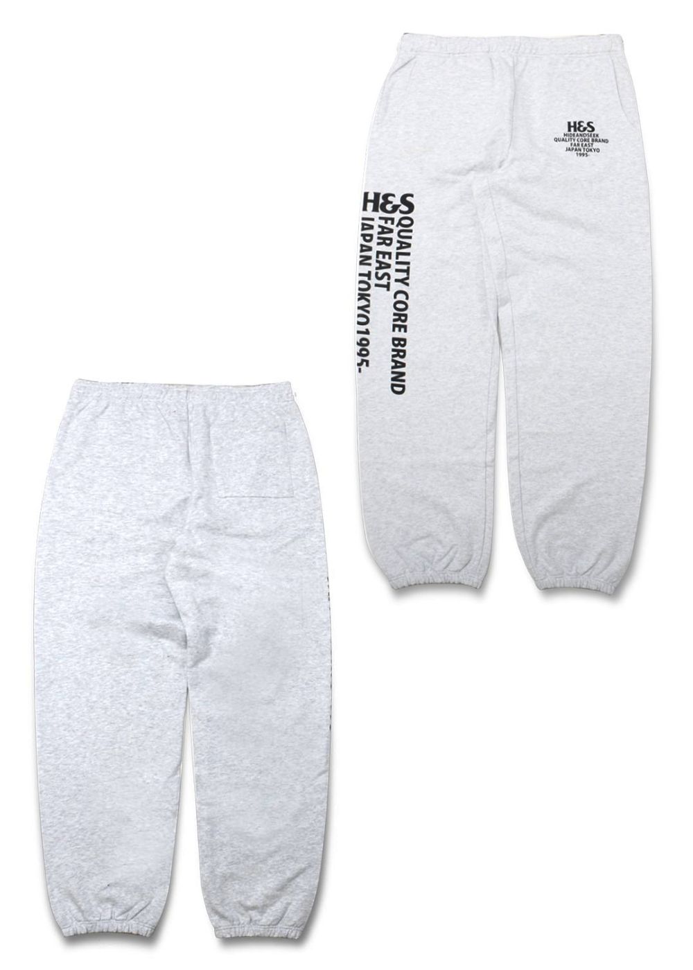 HIDE AND SEEK - HS SWEAT PANT (HEATHER GRAY) / オリジナル