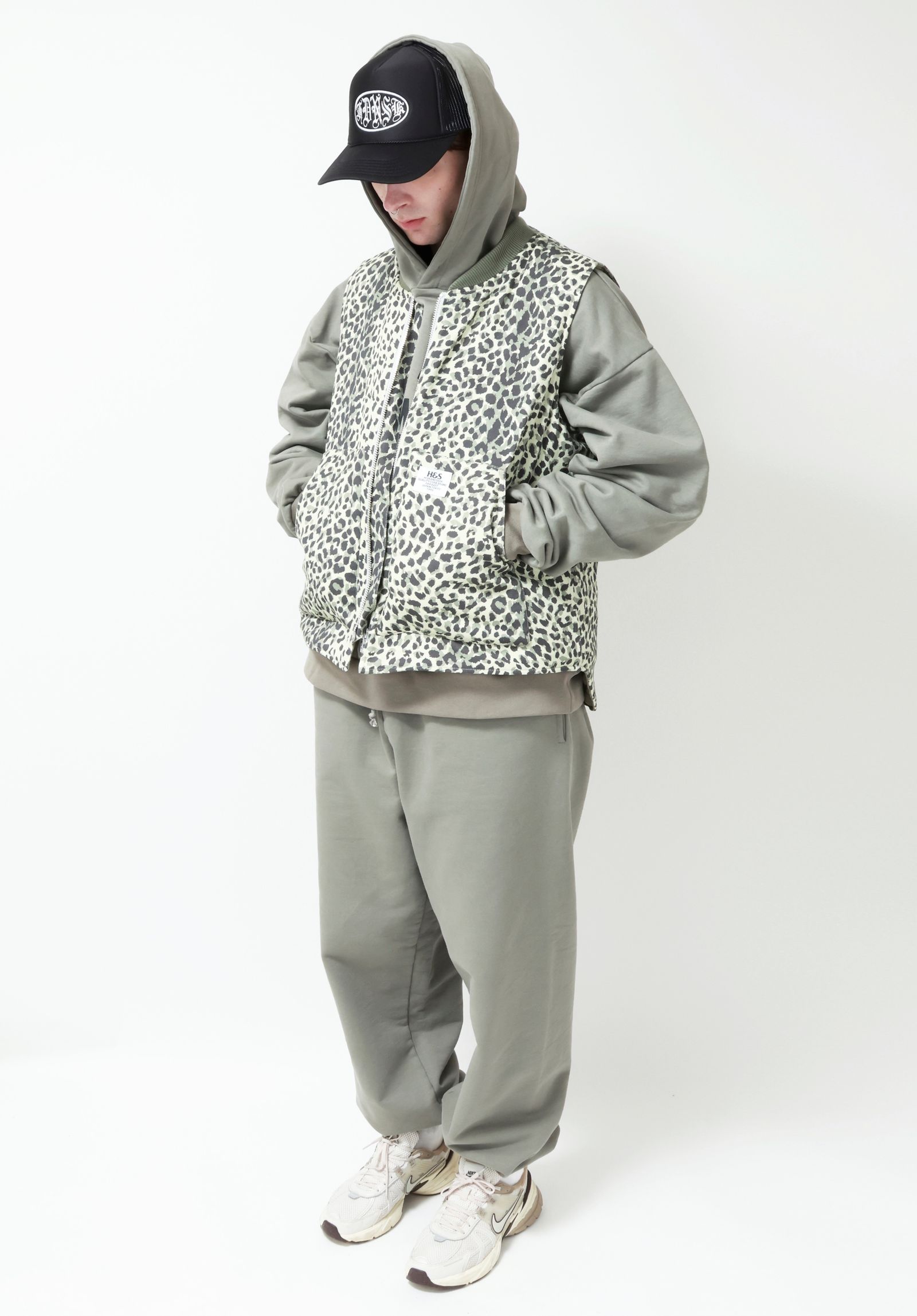 College Sweat Pant (OLIVE DRAB) / オリジナル セットアップスウェットパンツ / セットアップ可能