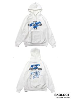 ×SKOLOCT HOODED SWEATSHIRT (WHITE) / スコロクト コラボスウェットパーカー