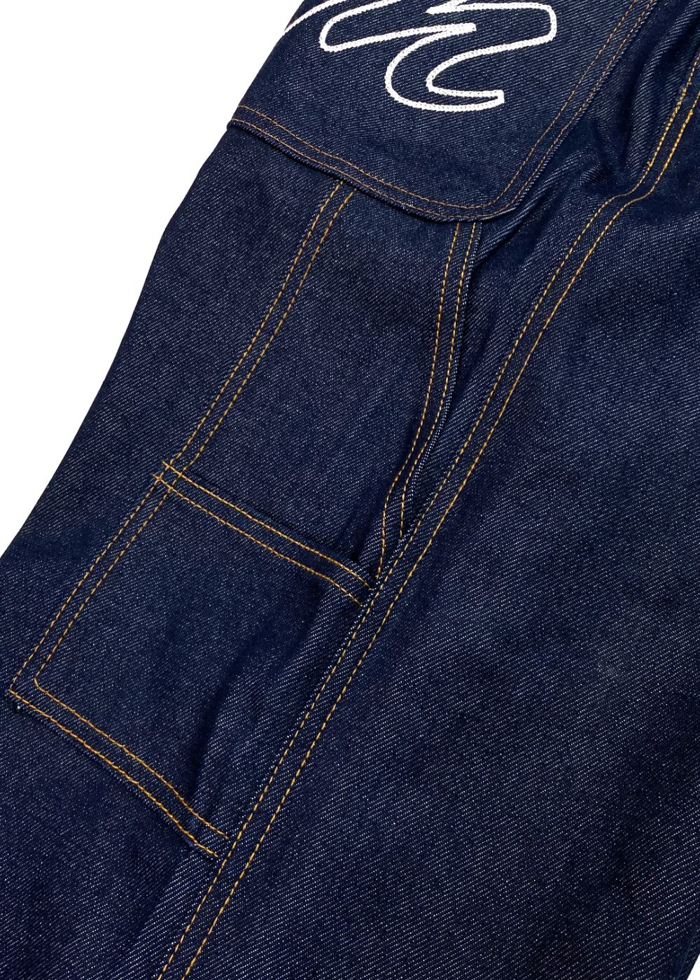MENACE DISTRESSED MONOGRAM CARPENTER DENIM PANTS デニムパンツ