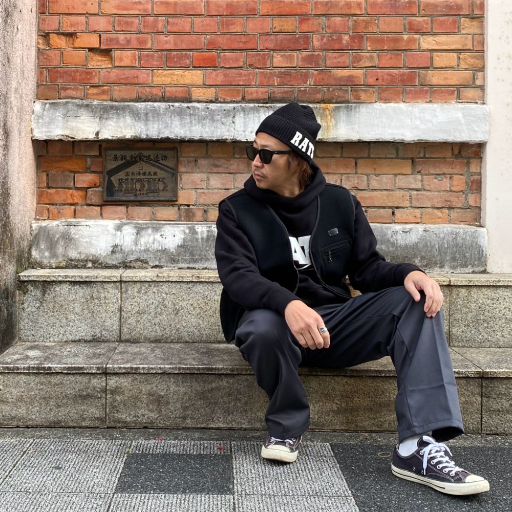 【ラスト1点】FAMILY VEST (BLACK) / ワーク ベスト