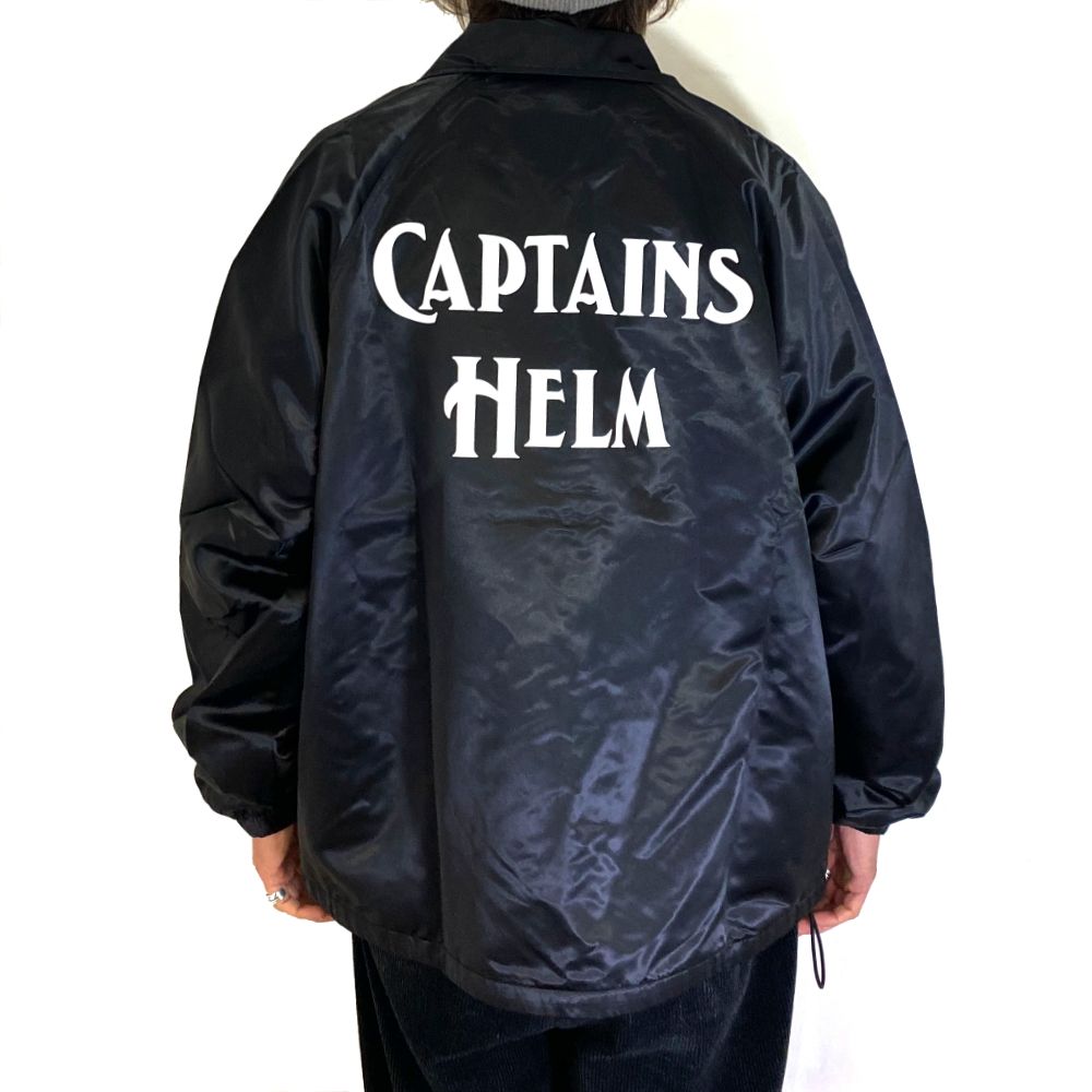 CAPTAINS HELM - LOGO COACH JACKET (BLACK) / ロゴプリント コーチ 