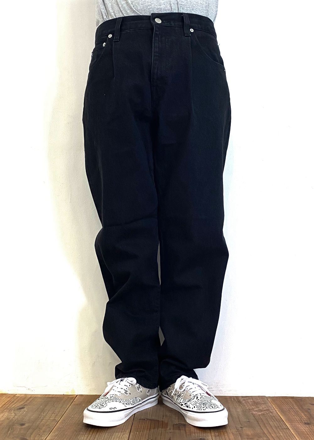 【ラスト1点】R9 DENIM PANTS (BLACK) / デニム パンツ