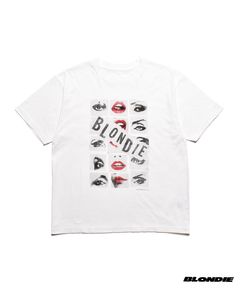 × BLONDIE "Eyes & Lips" Crewneck T-SH (WHITE) / ブロンディー コラボ Tシャツ