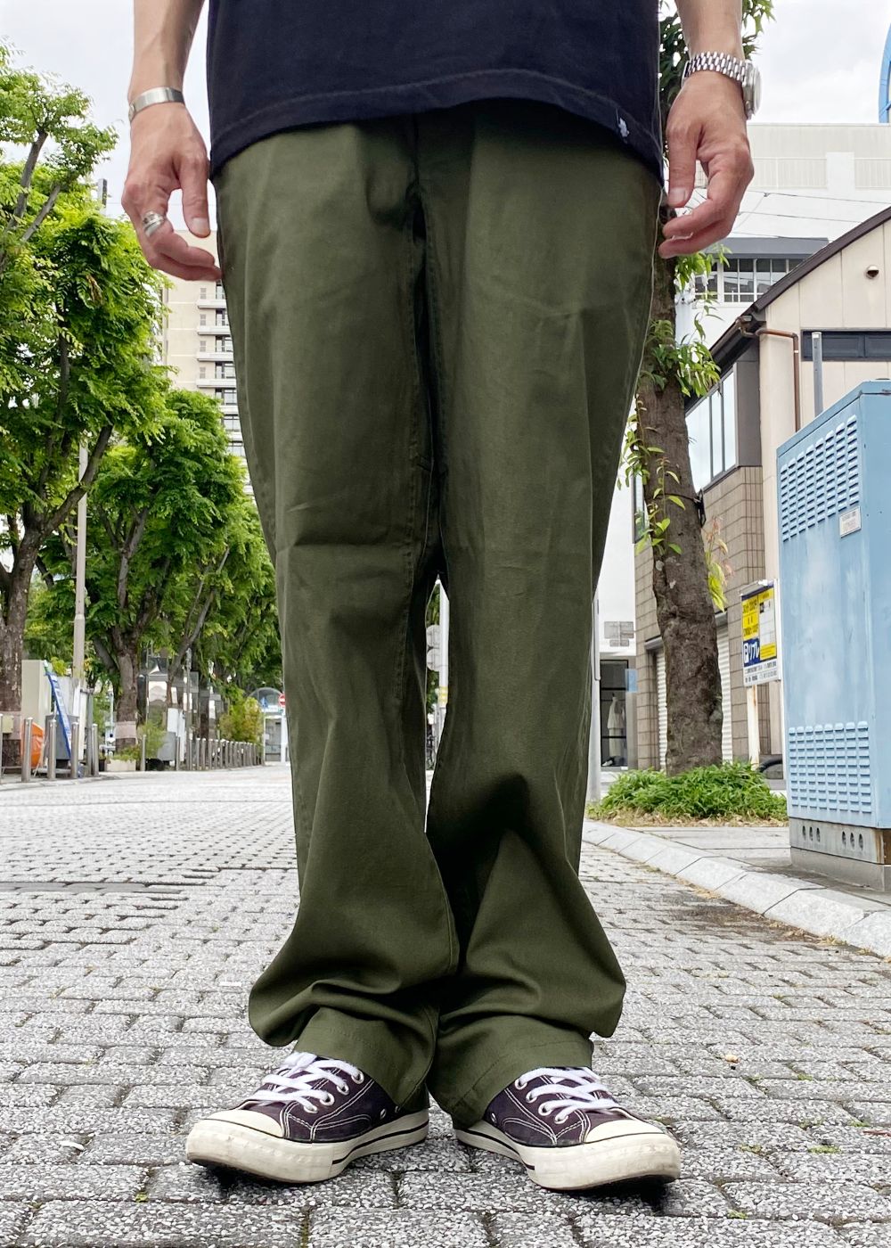 COTTON EASY PANTS (KHAKI) / コットン イージー パンツ