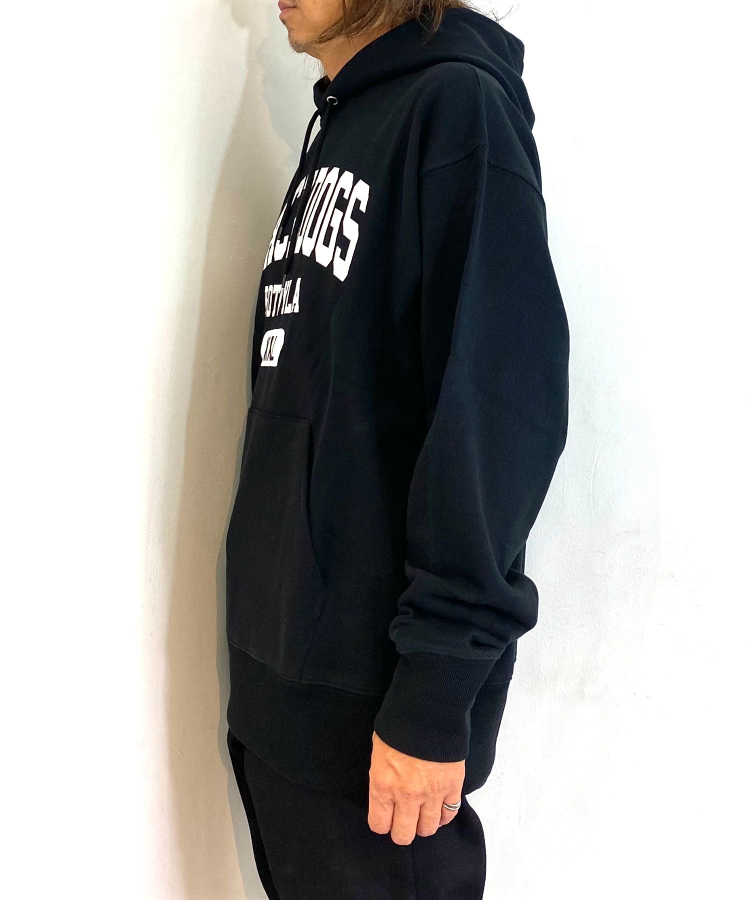 【ラスト1点】BD XXL PARKA (BLACK) / プリント スウェットパーカー
