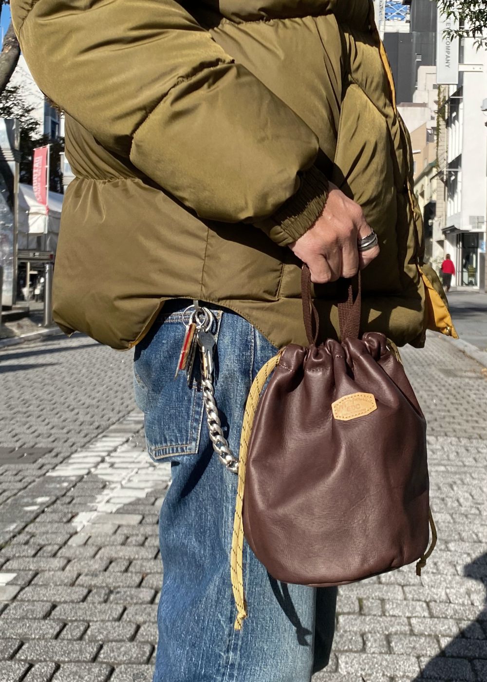 【Rocky Mountain×GDC】DAVEYS PET (BROWN) / ロッキーマウンテン コラボ 巾着バッグ