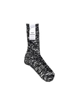 ×decka Melange Rib SOX (BLK) / デッカ コラボ メランジ ソックス
