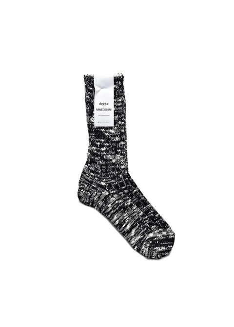 ×decka Melange Rib SOX (BLK) / デッカ コラボ メランジ ソックス