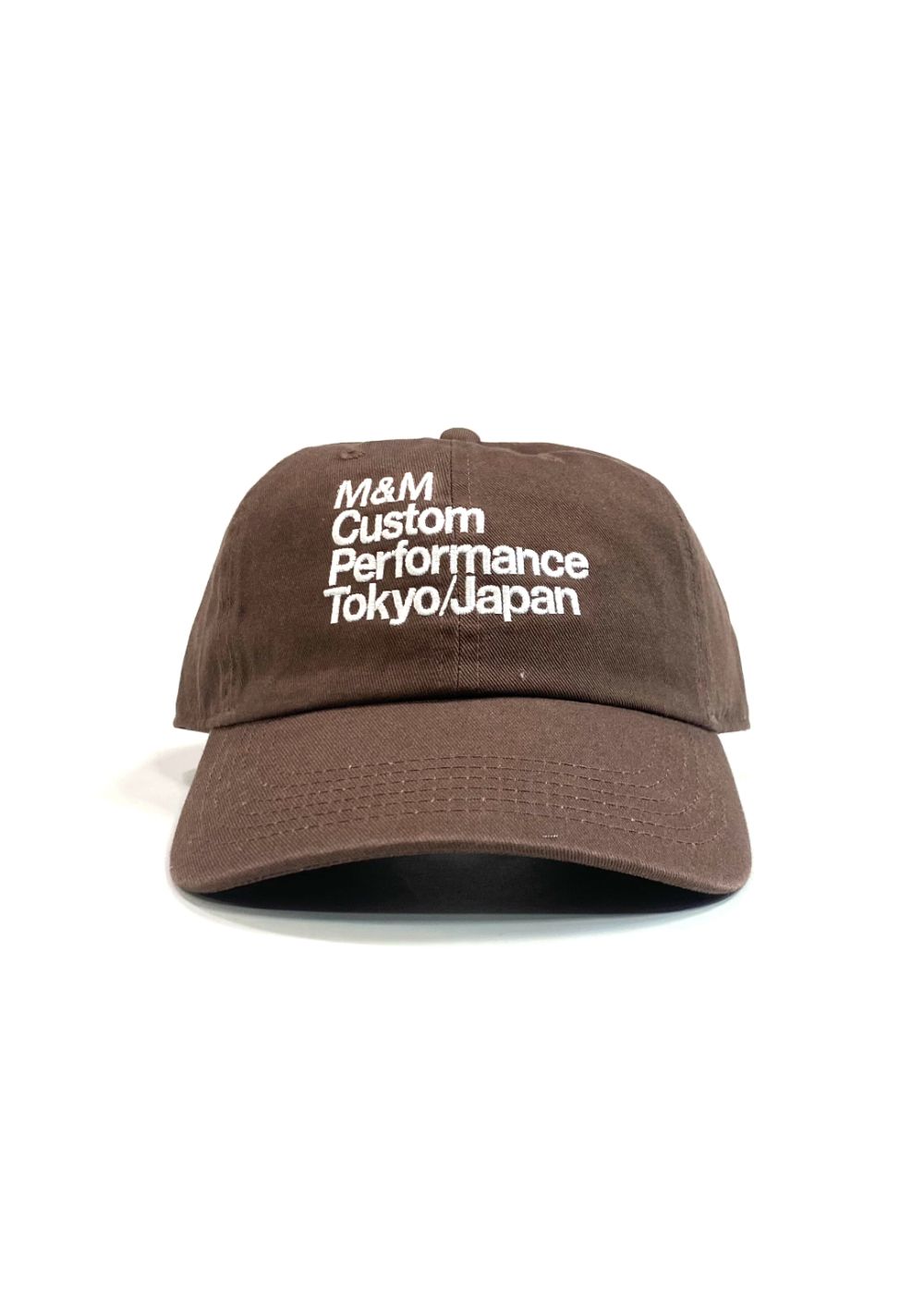 M&M CUSTOM PERFORMANCE - COTTON CAP (BROWN) / ロゴ刺繍 コットンキャップ | LOOPHOLE