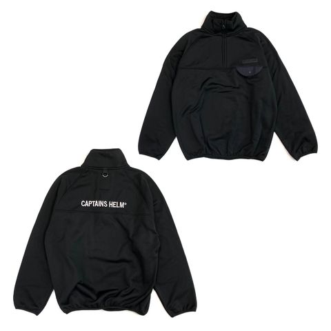 【ラスト1点】TM HALF-ZIP TEC JKT (BLACK) / セットアップ テック ハーフジップ ジャケット