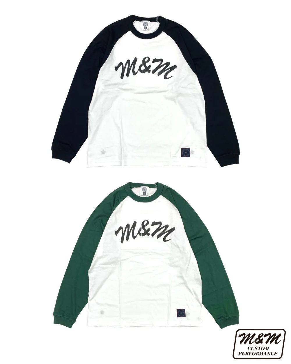 M&M 新作販売告知 / 王道アメカジスタイルのラグランスリーブ L/S Tee。