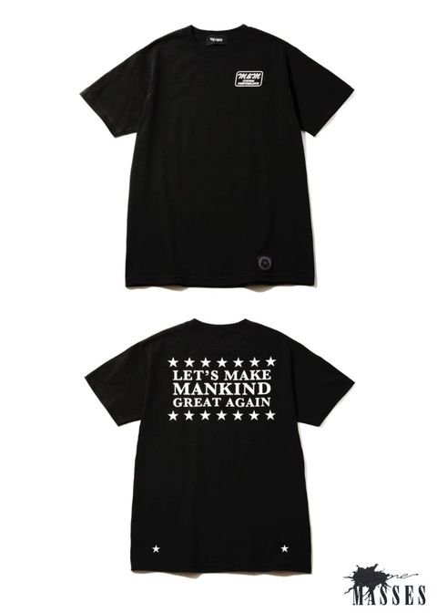 PRINT S/S T-SHIRT (×MASSES) (BLACK) / マシス コラボレーション プリントT
