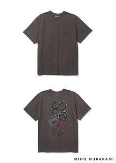 ×MIHO MURAKAMI BINDER NECK SNAKE VINTAGE TEE (CHARCOAL) / ×MIHO MURAKAMI コラボ Tシャツ