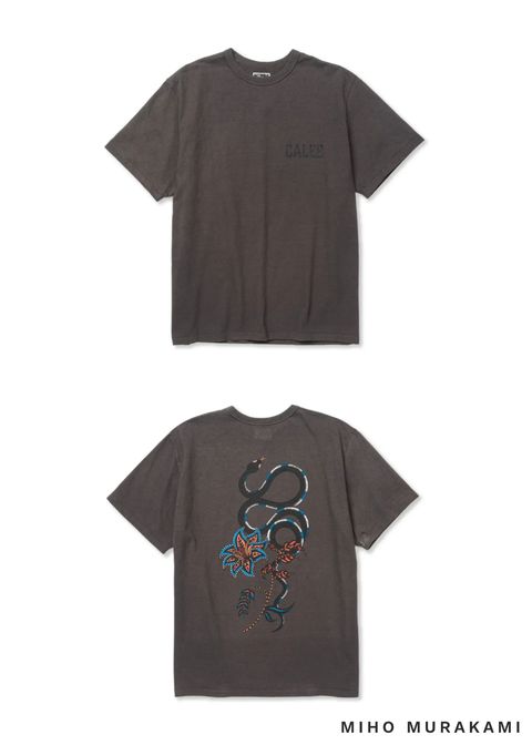 ×MIHO MURAKAMI BINDER NECK SNAKE VINTAGE TEE (CHARCOAL) / ×MIHO MURAKAMI コラボ Tシャツ