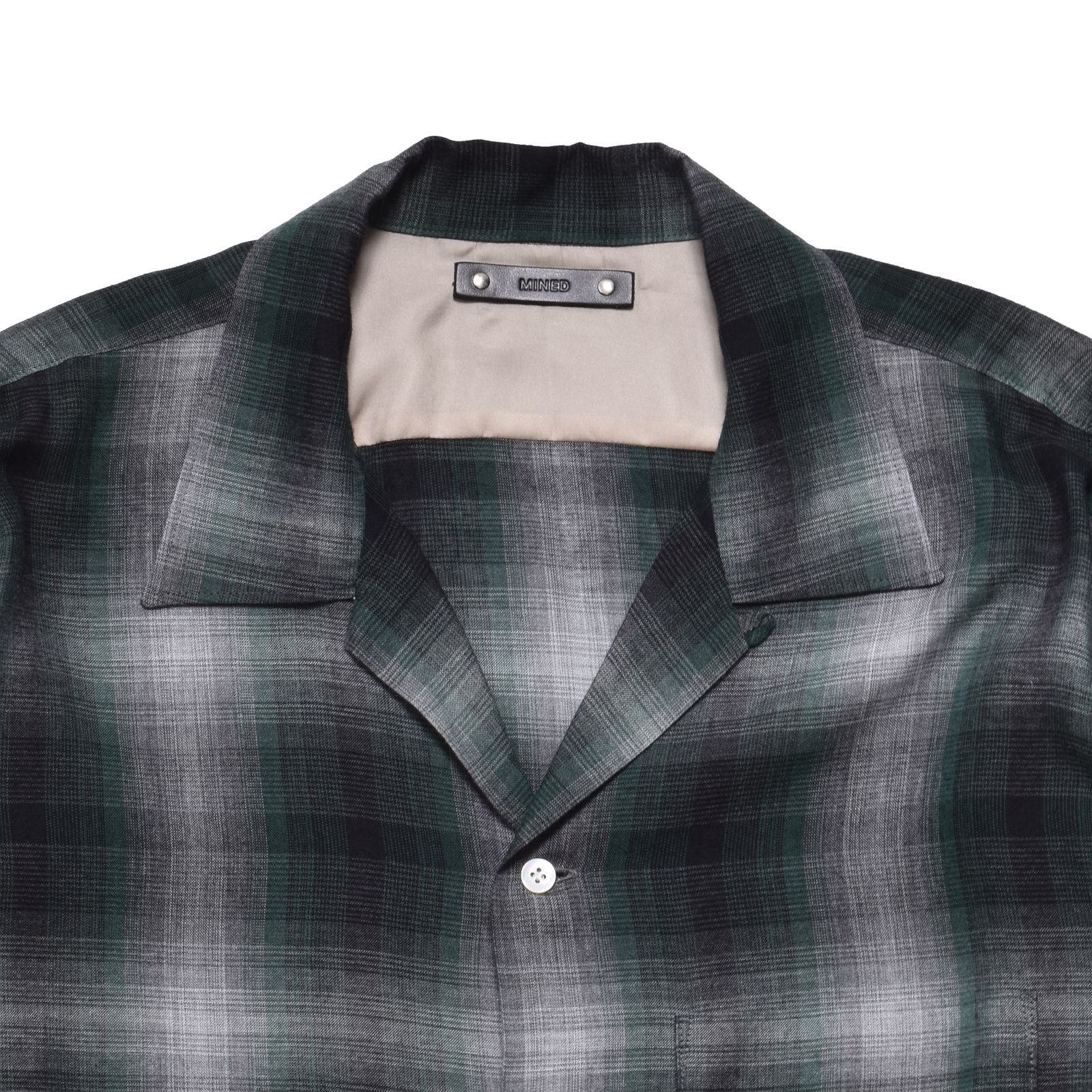 T.Rayon Ombre Open Collar Shirt Open Collar Shirt (GPT) / オンブレチェック オープンカラーシャツ