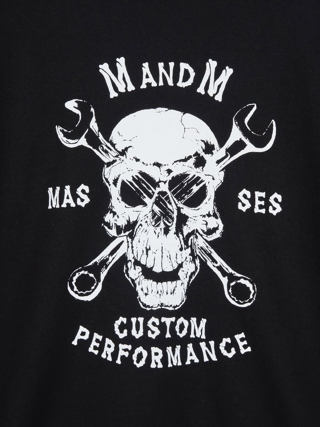 ×MASSES T-SHIRT SKULL WRENCH (BLACK) / マシス コラボレーション プリント Tシャツ