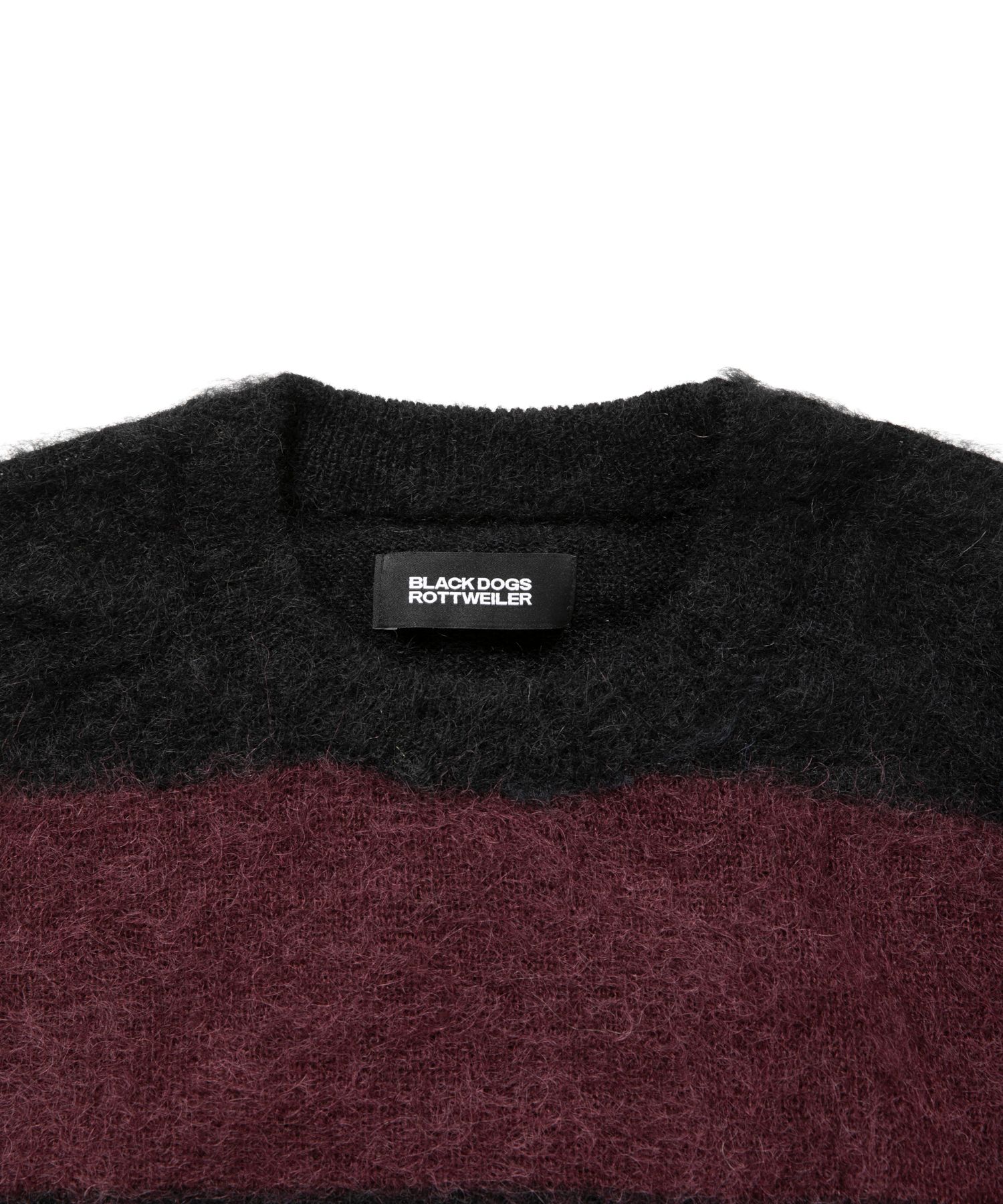 BORDER KNIT (RED) / ボーダー モヘア ニット