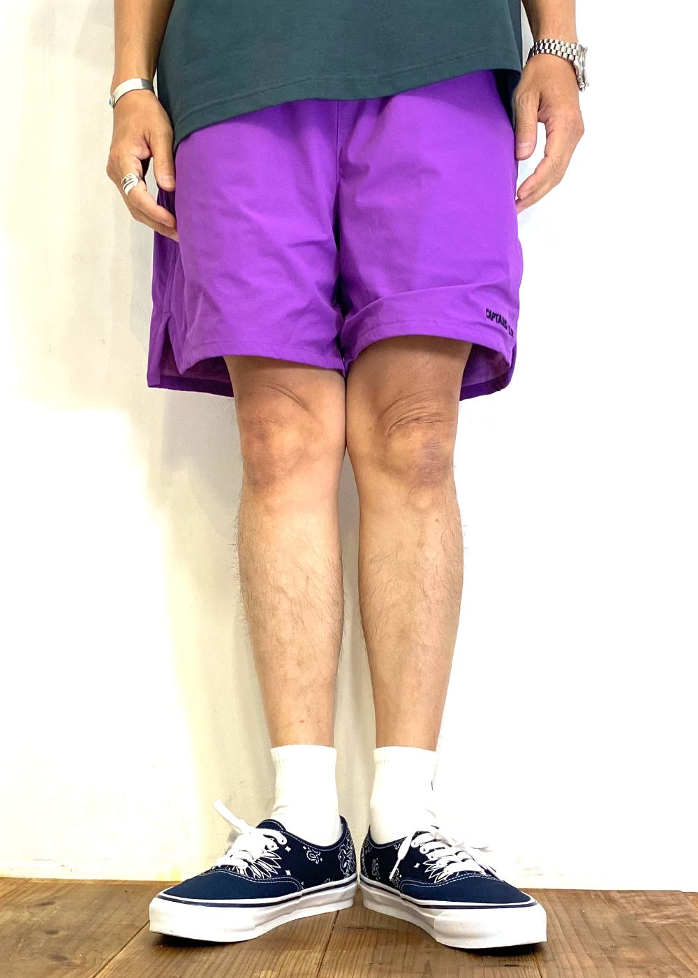 ACTIVE TECH SHORTS (PURPLE) / ストレッチ ナイロン ショーツ