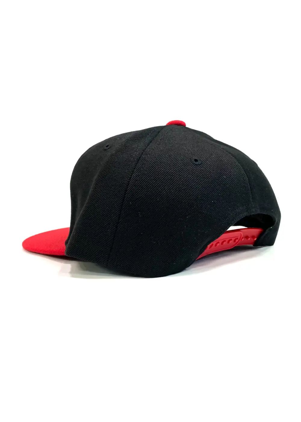 【ラスト1点】Flat Visor Cap (BLACK/RED) / ロゴ ワッペン ベースボール キャップ