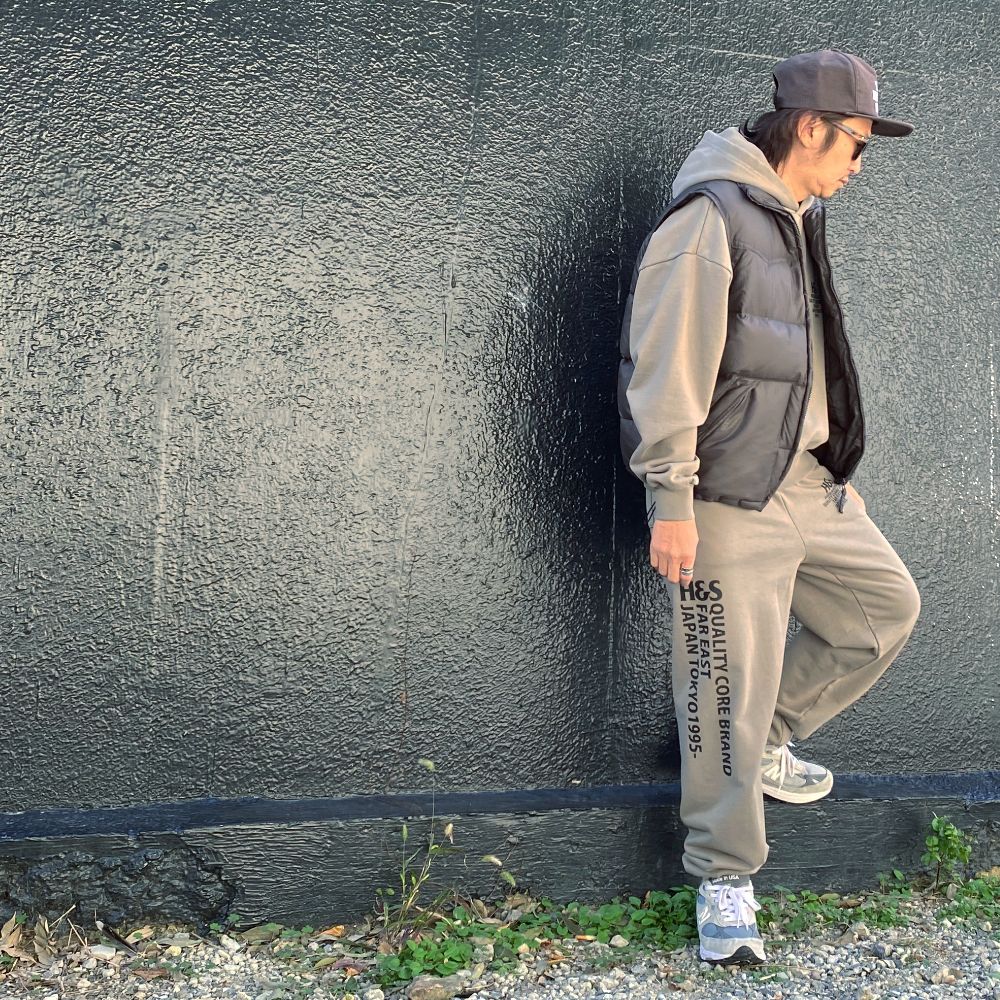 【ラスト1点】H&S Sweat Pant (OLIVE DRAB) / オリジナル セットアップスウェットパンツ / セットアップ可能